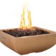 American Fyre Designs Travertine Bordeaux Petite Square Fire Bowl