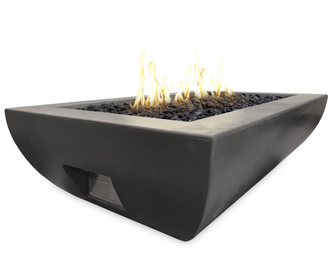 American Fyre Designs Light Basalt Bordeaux Rectangle Fire Bowl
