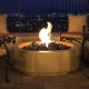 American Fyre Designs Cafe Blanco Louvre Round Fire Pit