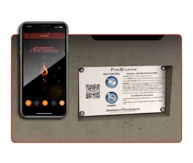 American Fyre Design Dark Basalt Milan Linear Firetable (Tall Model)