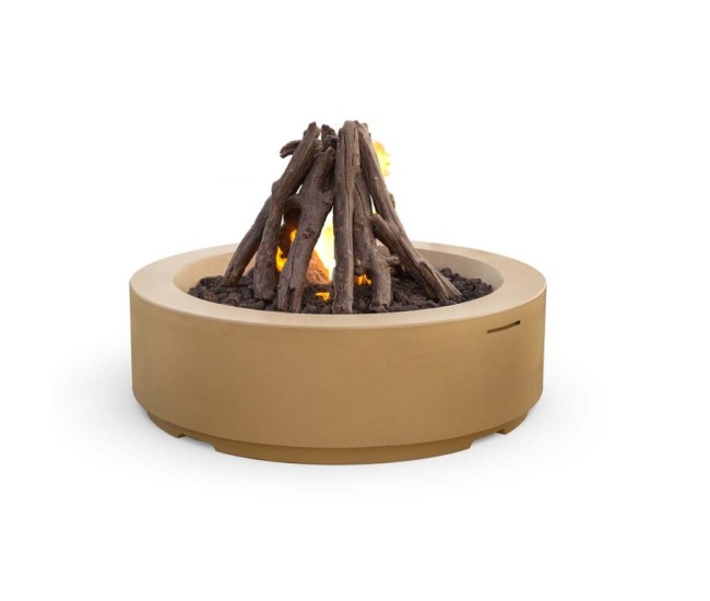 American Fyre Designs Cafe Blanco Louvre Round Fire Pit