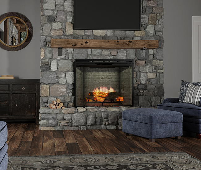 Dimplex Revillusion 36-inch Neutral Brick Built-In Firebox