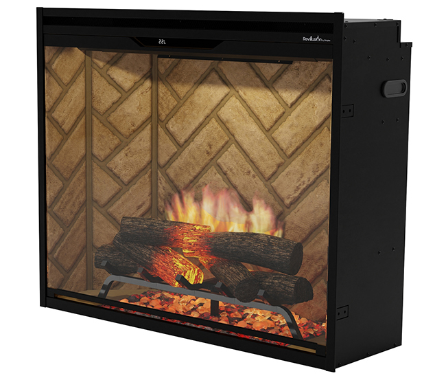 Dimplex Revillusion 36-inch Herringone Built-In Firebox, Portrait