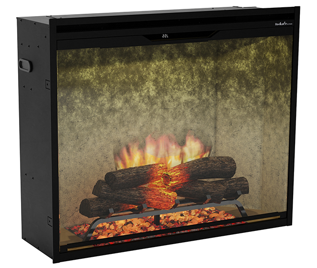 Dimplex Revillusion 36-inch Weathered Concrete Built-In Firebox, Portrait
