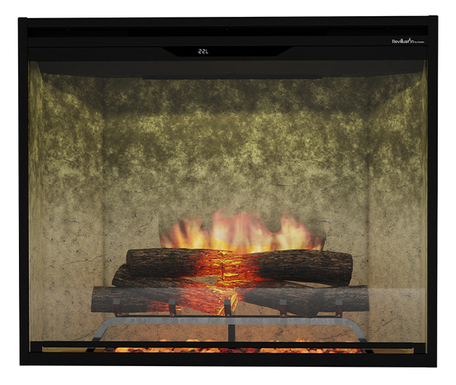 Dimplex Revillusion 36-inch Weathered Concrete Built-In Firebox, Portrait