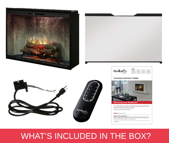 Dimplex Revillusion 36-inch Weathered Concrete Built-In Firebox