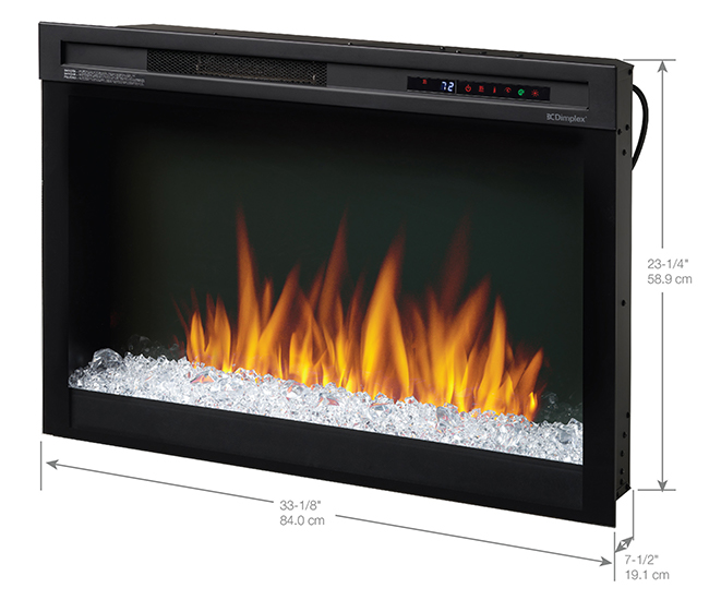 Dimplex Nova 33-inch Plug-in Electric Firebox with Acrylic Ember Media Bed