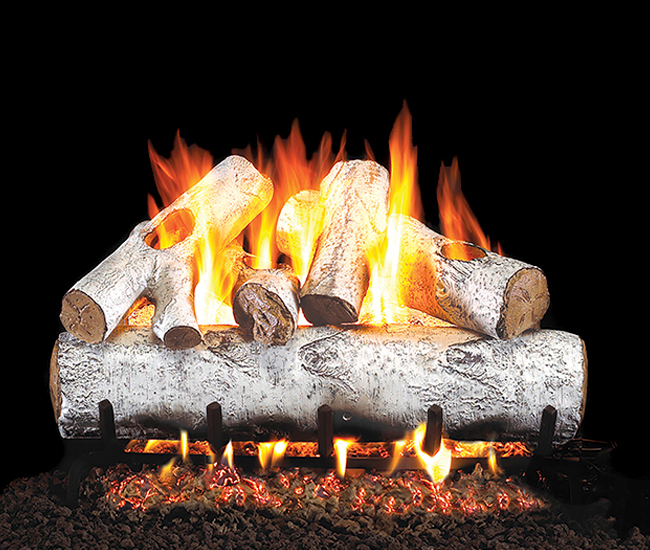 Real Fyre Outdoor White Birch Gas Log Set Real Fyre Outdoor White Birch Gas Log Set