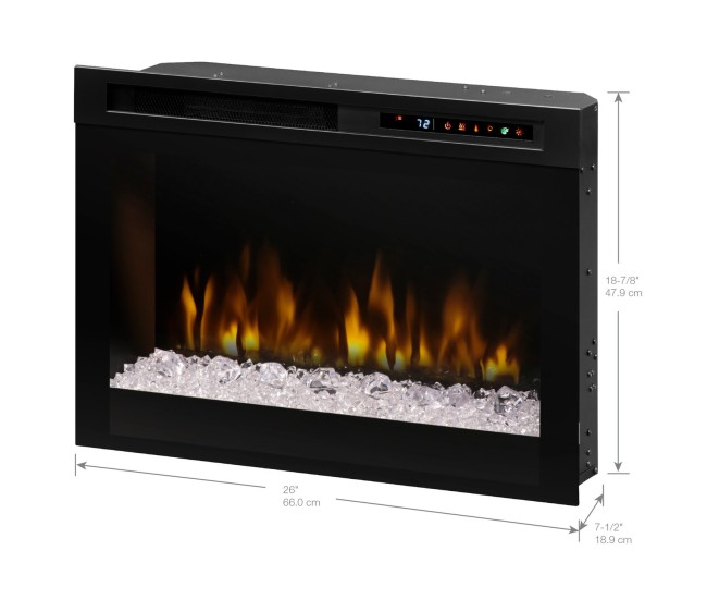 Dimplex Multi-Fire XHD 26-inch Plug-in Electric Firebox with Acrylic Ember Media Bed