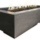 American Fyre Designs Black Lava Louvre Long Rectangle Fire Pit