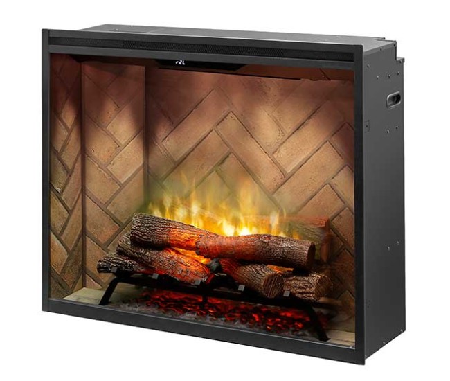 Dimplex Revillusion 36-inch Portrait Built-In Firebox with Glass Pane and Plug Kit (RBF36PG)