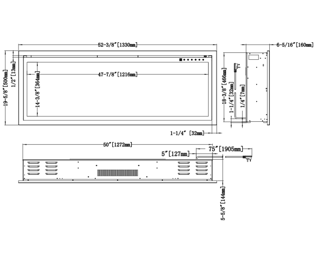 Modern Flames 52-inch Orion Slim Virtual Electric Fireplace