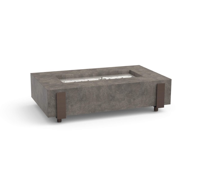 American Fyre Designs Dark Basalt Iron Saddle Firetable (60")