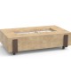 American Fyre Designs Travertine Iron Saddle Firetable (60")