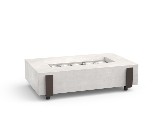 American Fyre Designs White Aspen Iron Saddle Firetable (60")