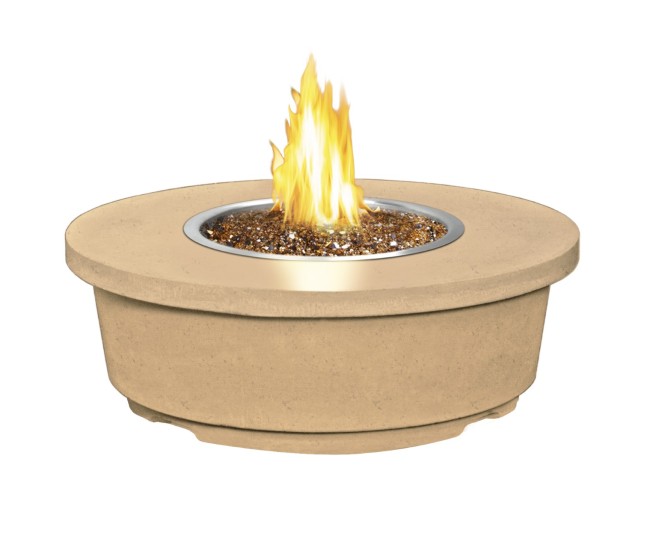 American Fyre Designs Cafe Blanco Contempo Round Firetable