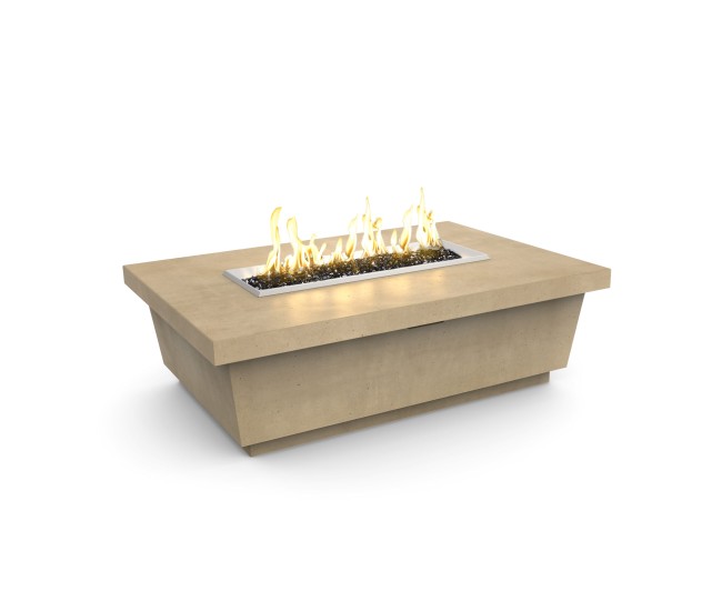 American Fyre Designs Cafe Blanco Contempo Rectangle Firetable