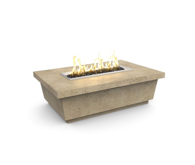 American Fyre Designs Travertine Contempo Rectangle Firetable