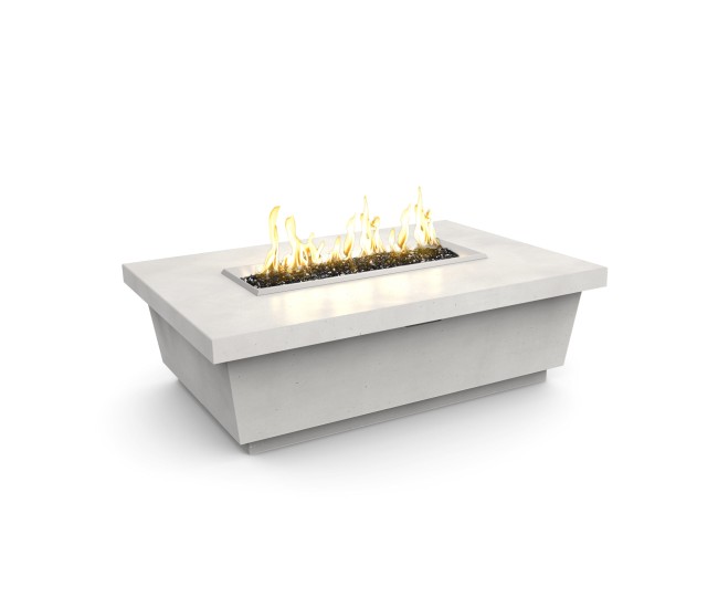 American Fyre Designs White Aspen Contempo Rectangle Firetable