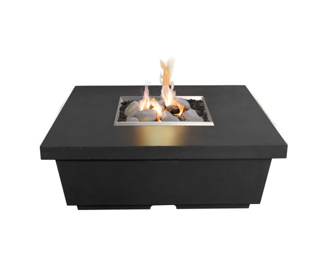 American Fyre Designs Black Lava Contempo Square Firetable