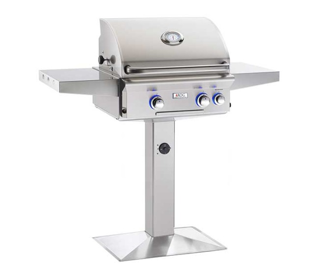 American Outdoor Grill by Fire Magic 24-Inch L Series Patio Post Grill With Rotisserie Backburner