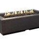 American Fyre Designs Black Lava Louvre Rectangle Fire Pit