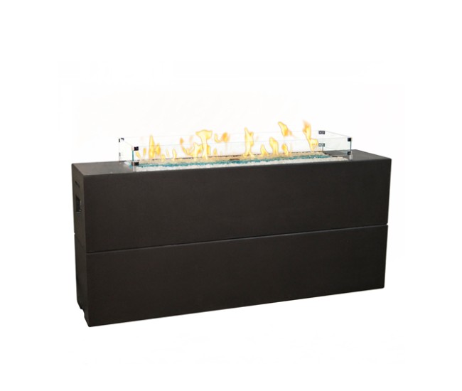 American Fyre Design Dark Basalt Milan Linear Firetable (Tall Model)
