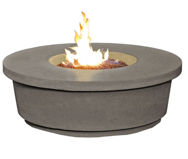 American Fyre Designs Black Lava Contempo Round Firetable