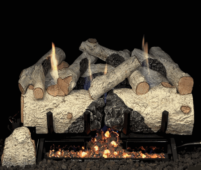 Real Fyre Outdoor Charred Alpine Birch Gas Log Set Real Fyre Outdoor Charred Alpine Birch Gas Log Set