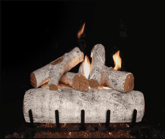 Real Fyre Outdoor White Birch Gas Log Set Real Fyre Outdoor White Birch Gas Log Set